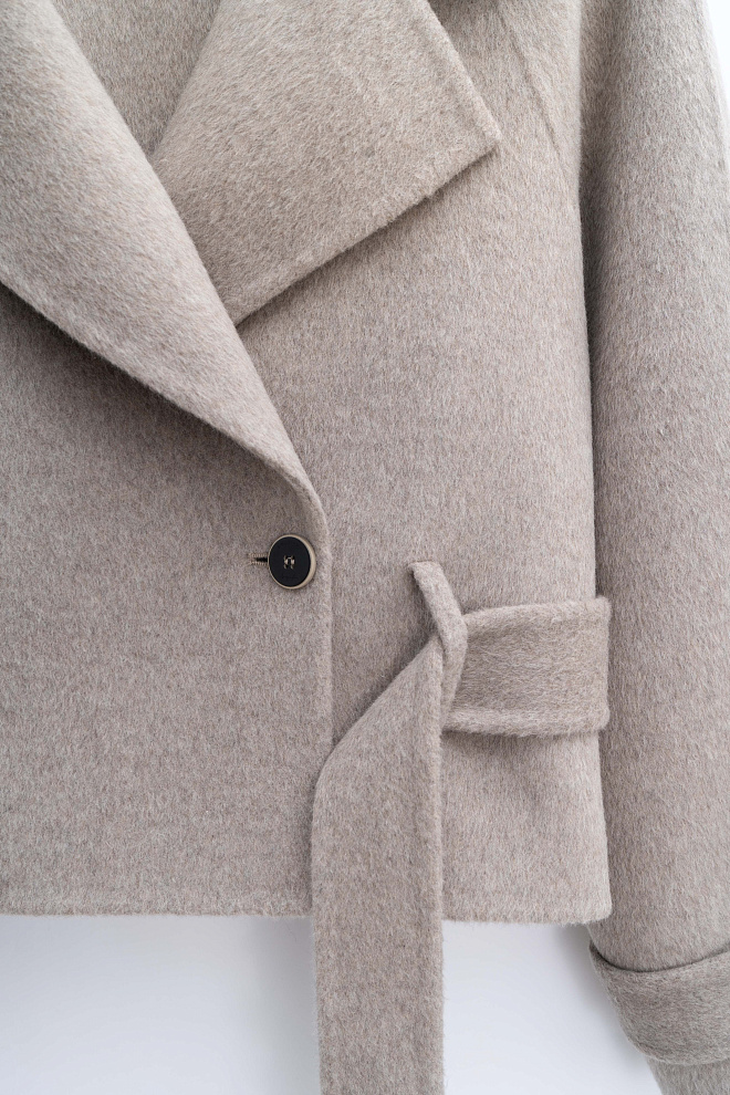 Короткий тренч из шерсти