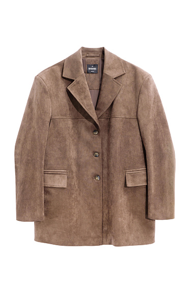 Жакет с отделкой под замшу