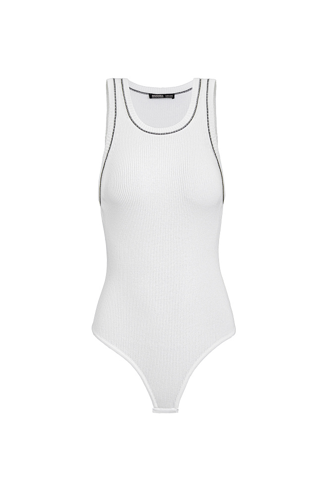 Трикотажное боди в рубчик