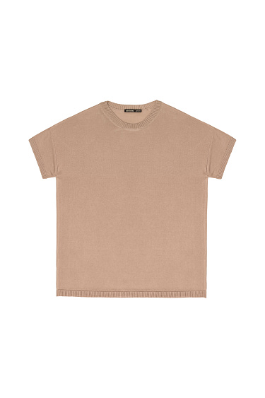 Цельновязаная футболка из 100% вискозы