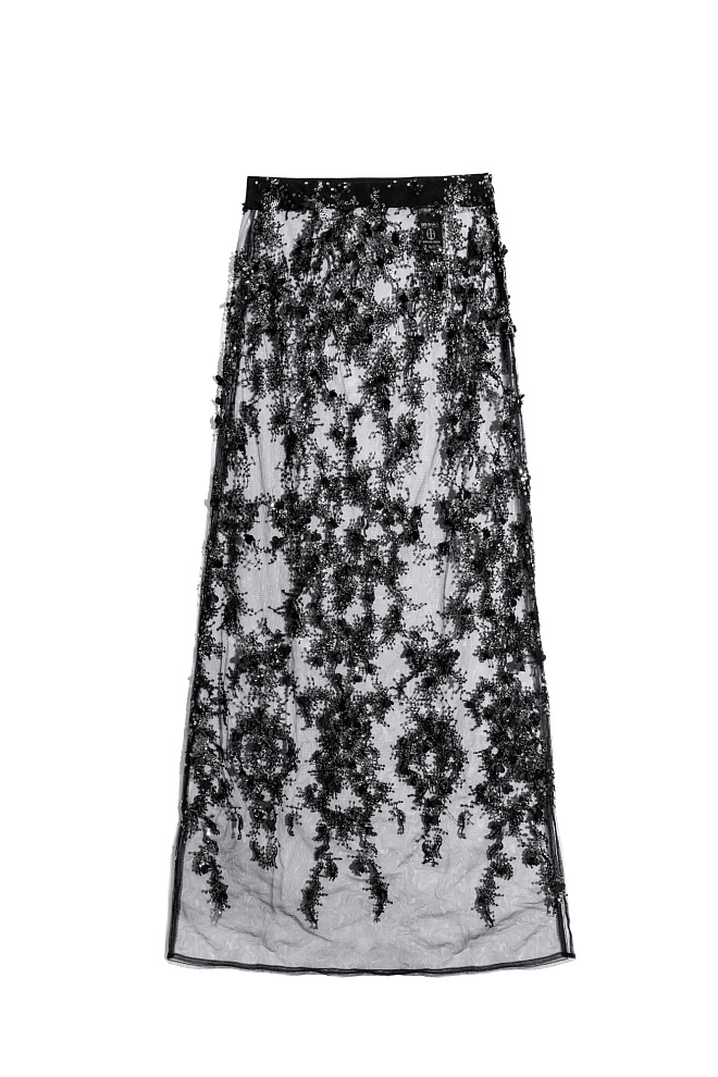Юбка макси с цветочным орнаментом