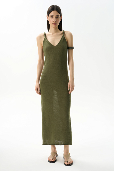 Сарафан с перекрученными бретелями из 100%