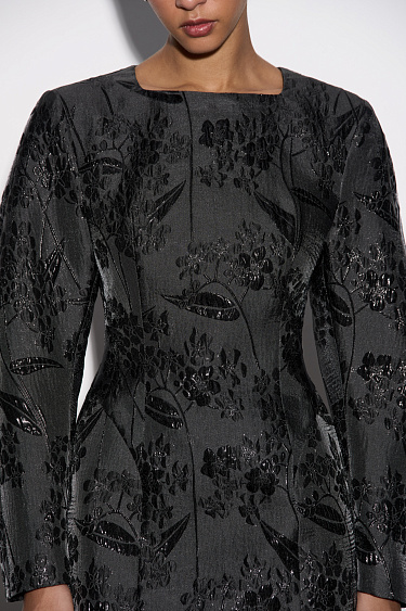 Платье мини с цветочным узором