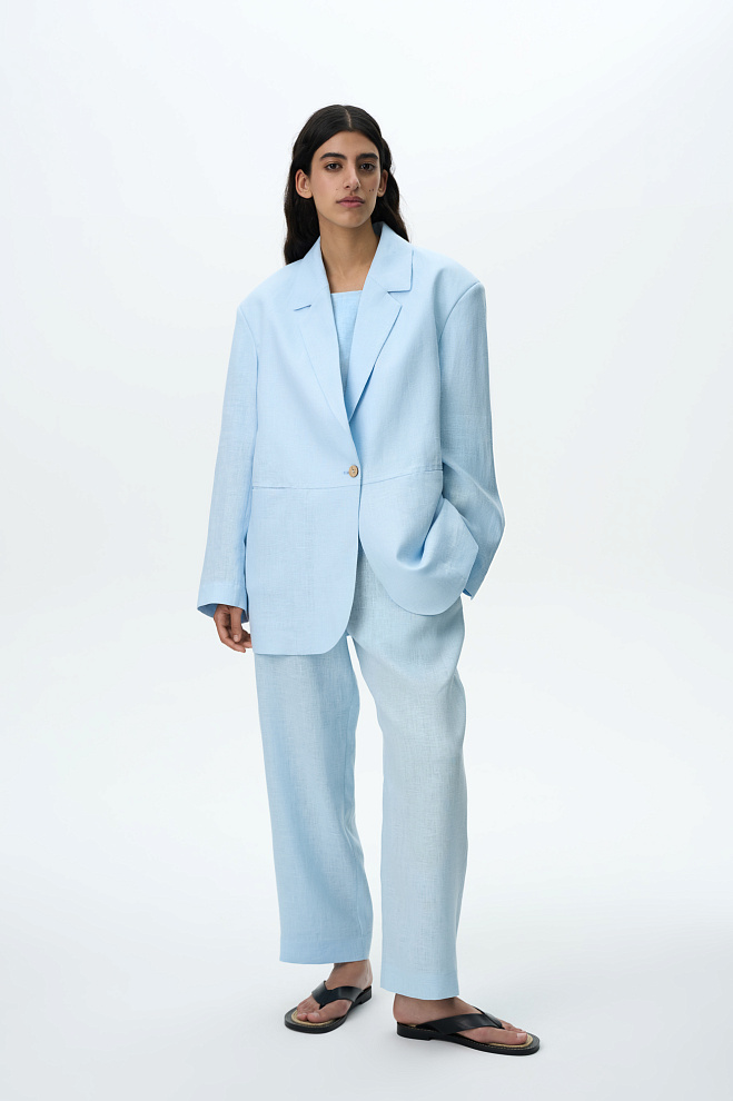 Брюки-бананы из 100% льна