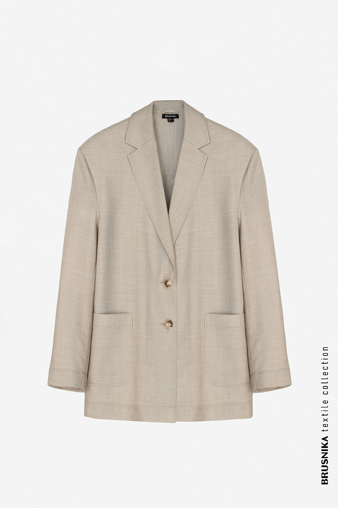 Двубортный жакет с распашной спинкой