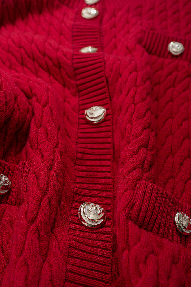 Кардиган из шерсти мериноса экстрафайн 