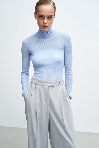 Трикотажная водолазка из шерсти мериноса 