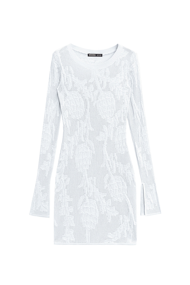 Платье мини с растительным орнаментом