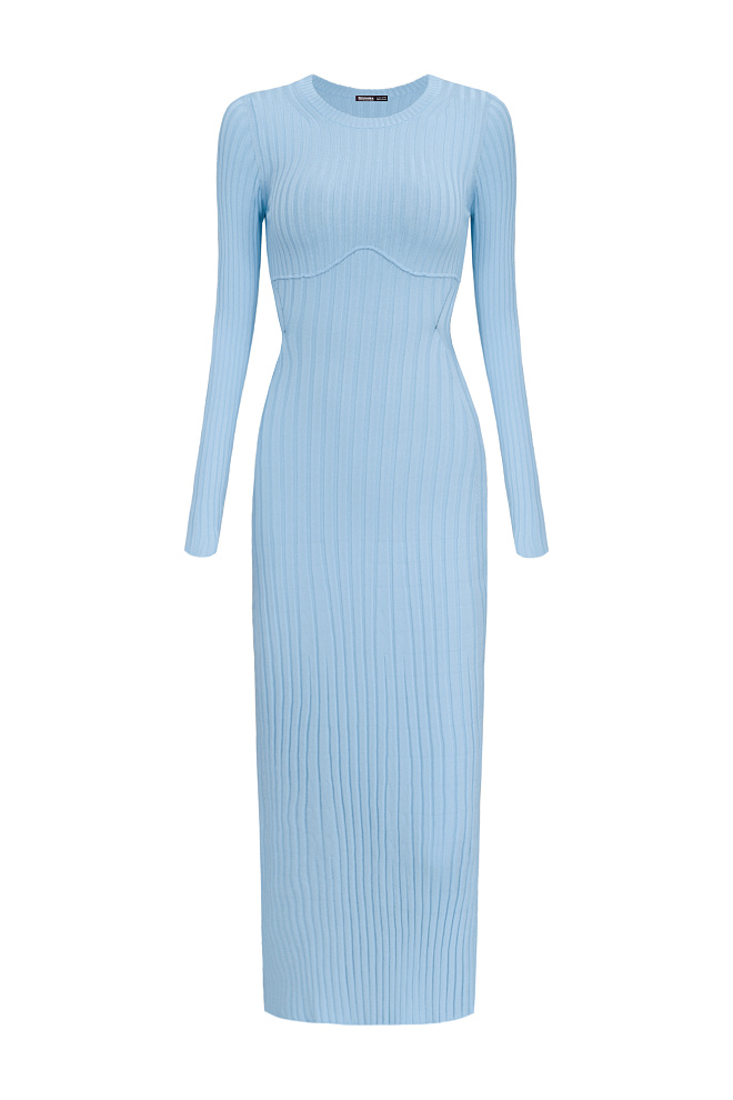 Трикотажное платье с открытой спиной