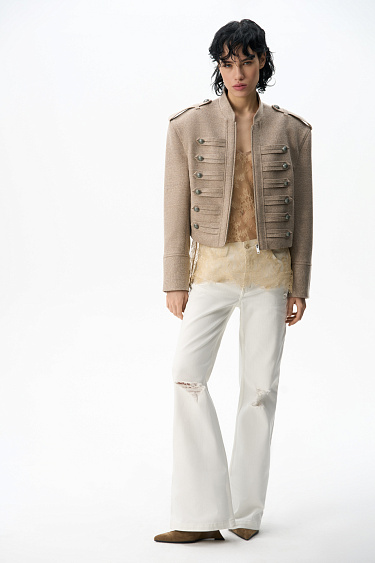 Жакет-доломан из шерсти