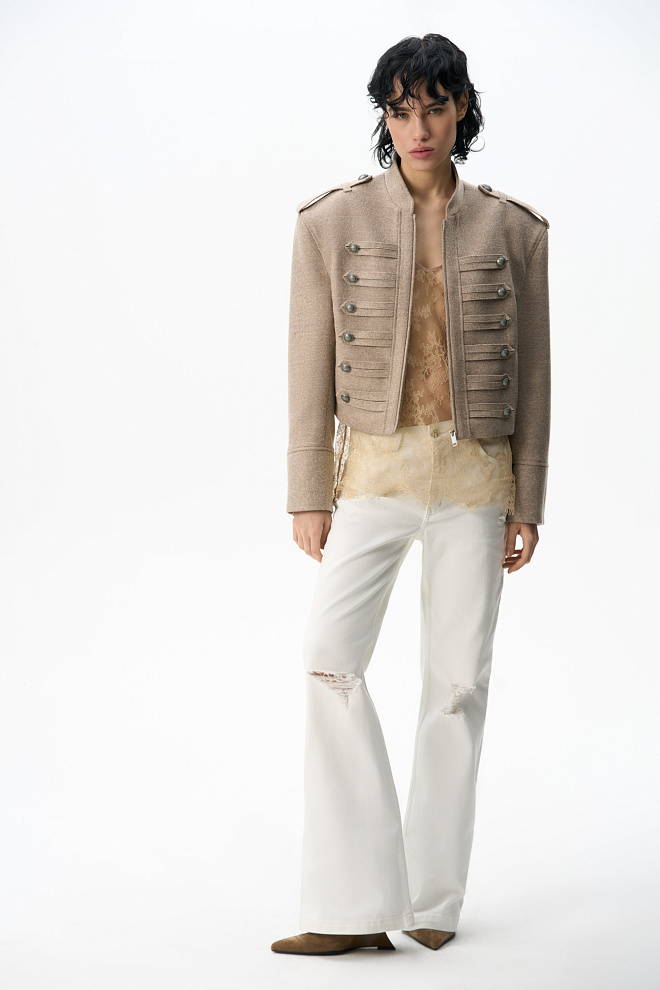 Жакет-доломан из шерсти