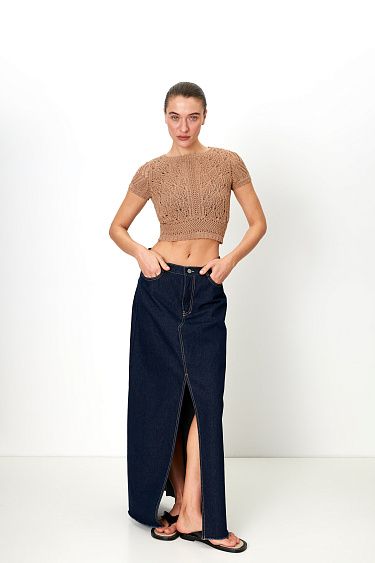 Ажурный топ с открытой спиной