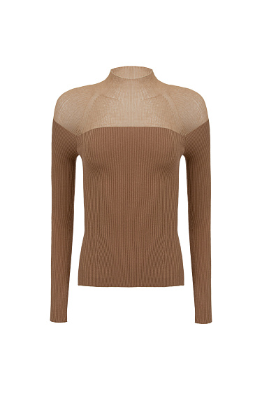 Цельновязаная водолазка из вискозы