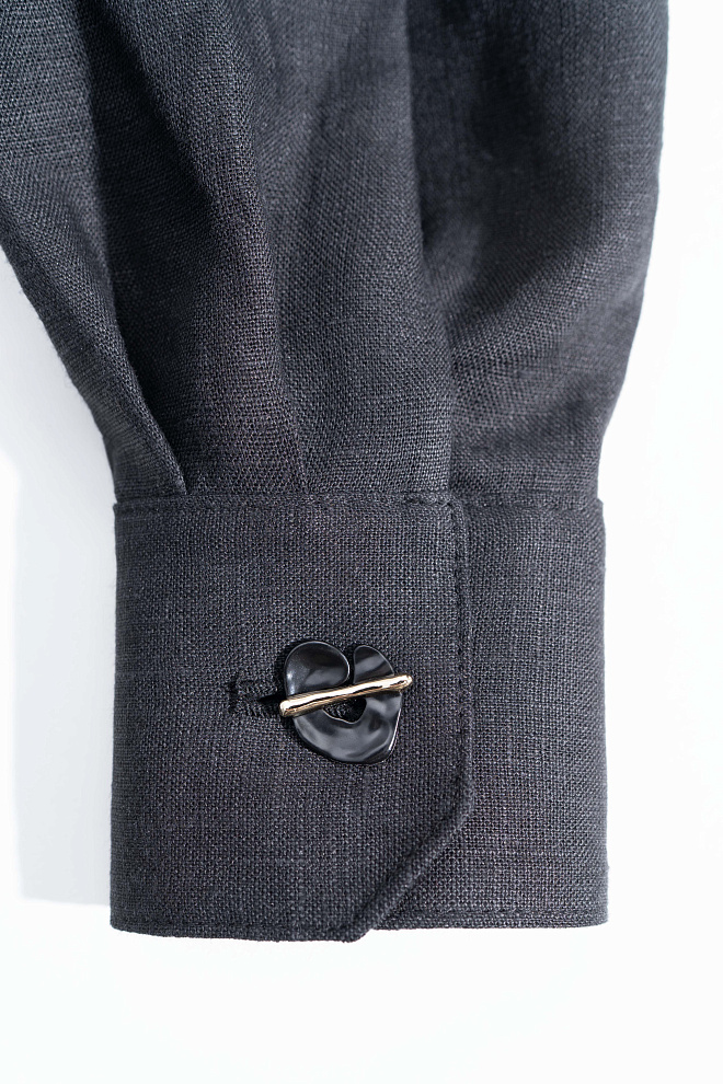 Рубашка из 100% льна на завязках