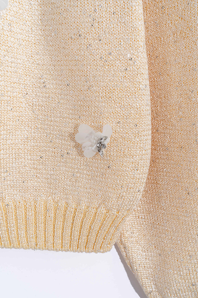 Кардиган из хлопка с пайетками