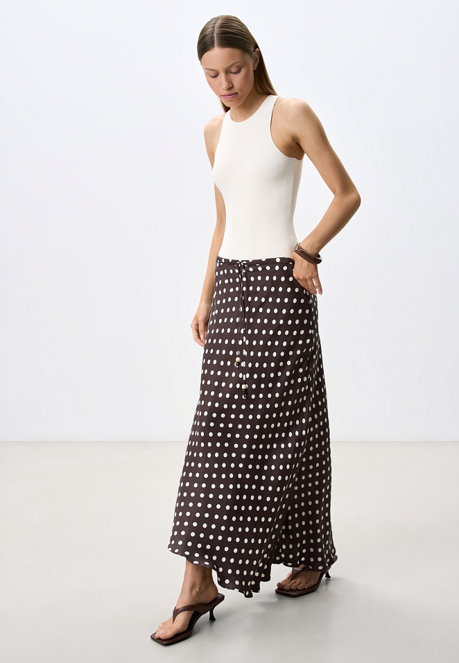 Принтованная юбка из 100% вискозы