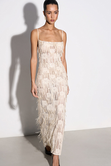 Платье макси с пайетками