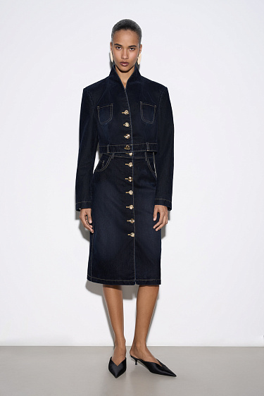 Джинсовый жакет с эффектом бархата