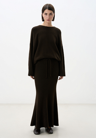 Юбка из буклированной пряжи