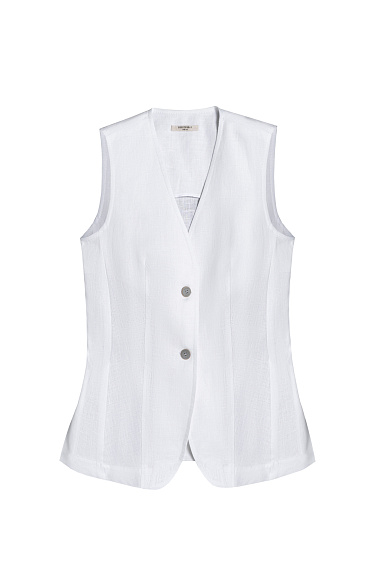 Удлиненный жилет из 100% льна