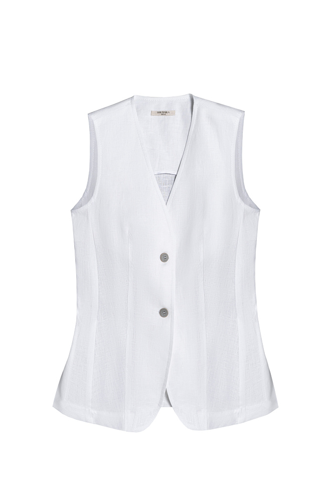 Удлиненный жилет из 100% льна