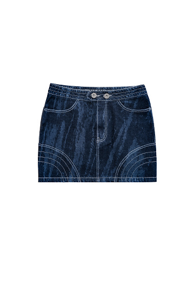 Джинсовая юбка длины мини 