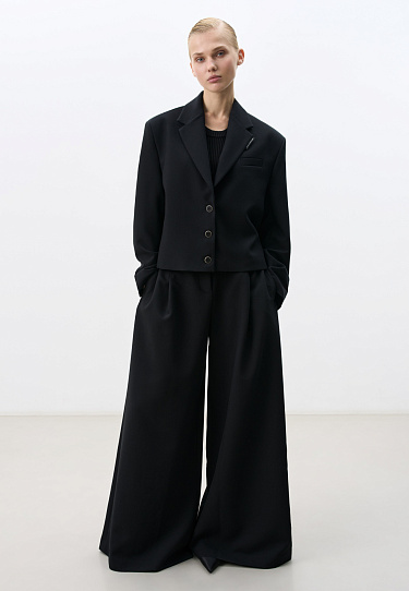 Укороченный жакет из поливискозы