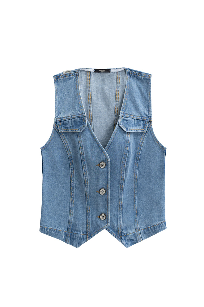 Джинсовый жилет из 100% хлопка