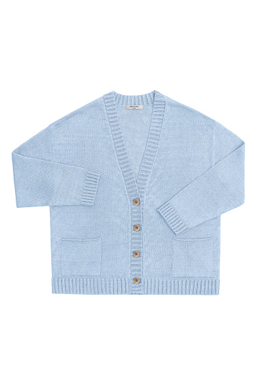 Трикотажный кардиган из 100% льна