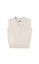 Трикотажный жилет из шерсти. Модель свободного силуэта, с V-образным вырезом, выполненным в рубчик и широкой резинкой.