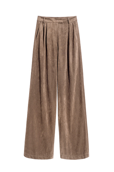 Брюки с отделкой под замшу