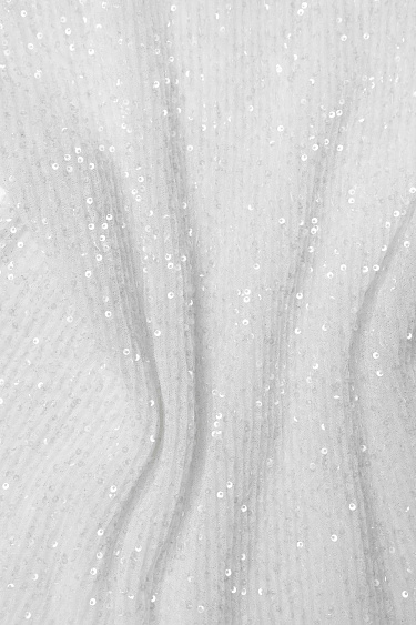 Прозрачный топ с пайетками