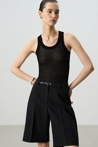 Полупрозрачный топ из хлопка