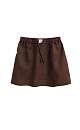 Юбка длины мини из 100% льна. Модель А-силуэта, с широким эластичным поясом на кулиске. Изделие декорировано&nbsp;&nbsp;брендированным ярлыком. 
