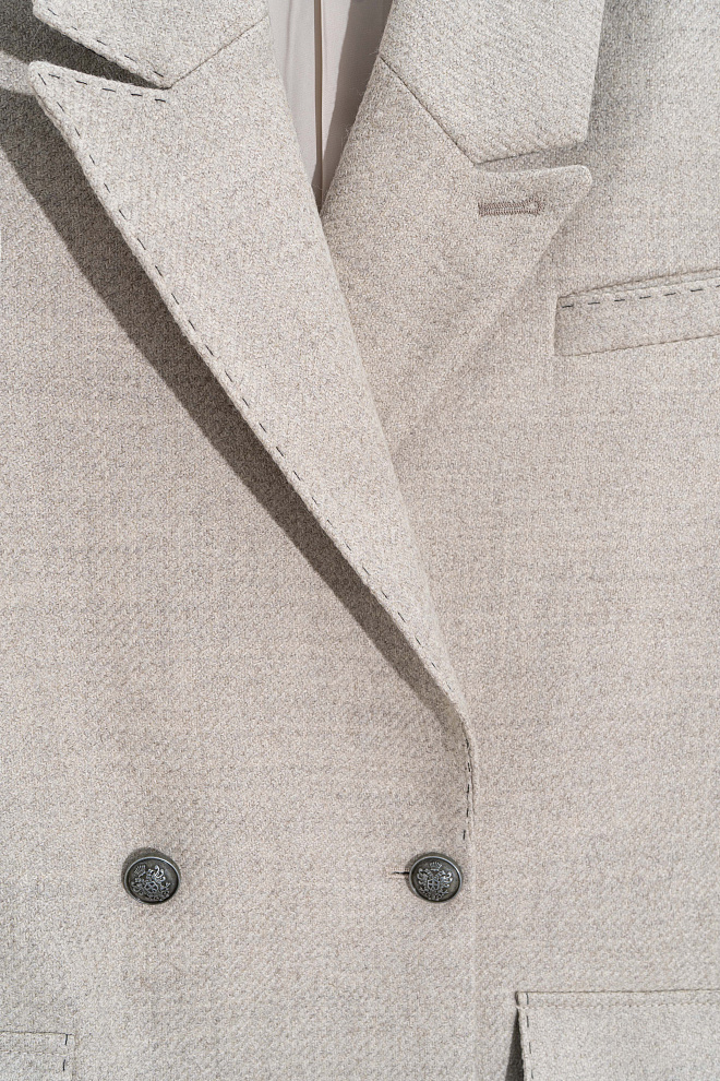 Пальто-жакет в полоску