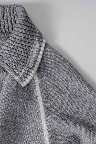 Трикотажный бомбер из кашемира и шерсти