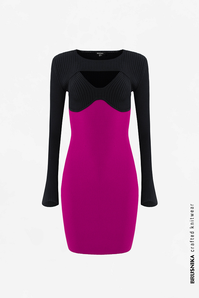 Платье с укороченным джемпером