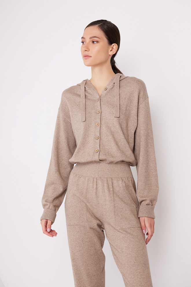 Трикотажный комбинезон из кашемира и шерсти
