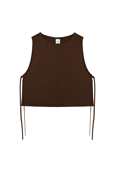 Топ на завязках из 100% льна