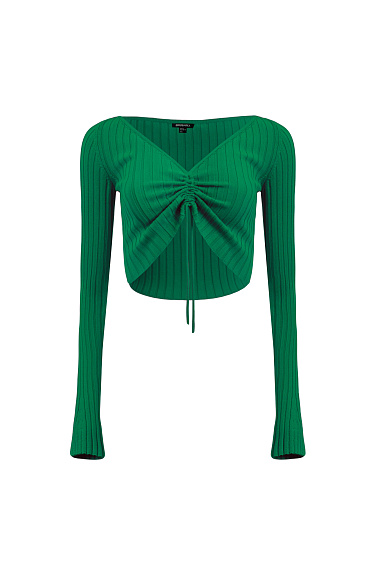 Топ с длинным рукавом и кулиской