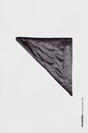 коричневый Стеганая косынка из экокожи.