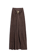 Юбка изо льна с люрексом, M