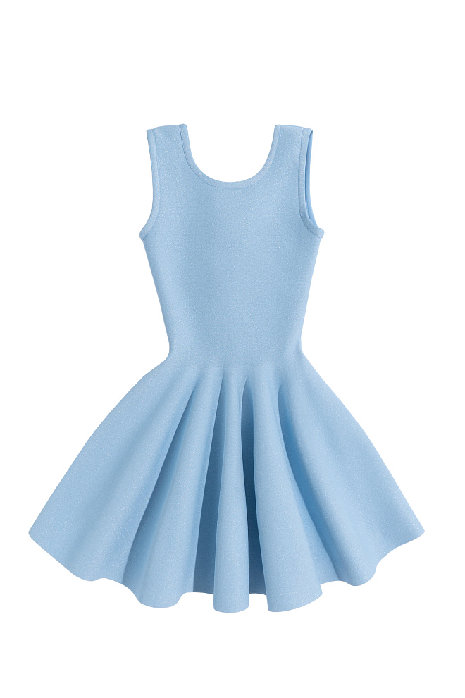 Трикотажное платье мини с люрексом