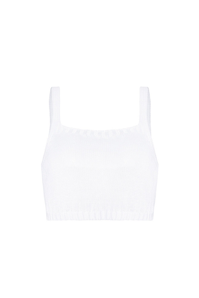 Трикотажный топ из льна