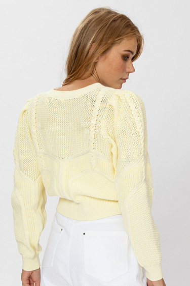 Ажурный джемпер из хлопка