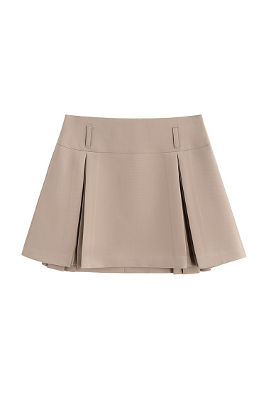 Юбка мини с веерными складками