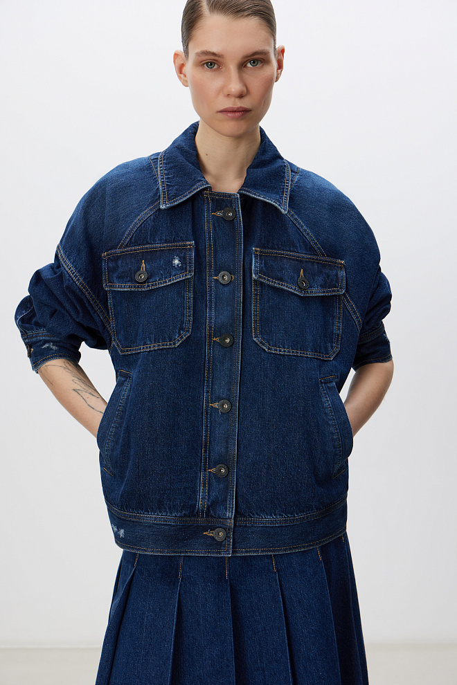 Джинсовый жакет из 100% хлопка