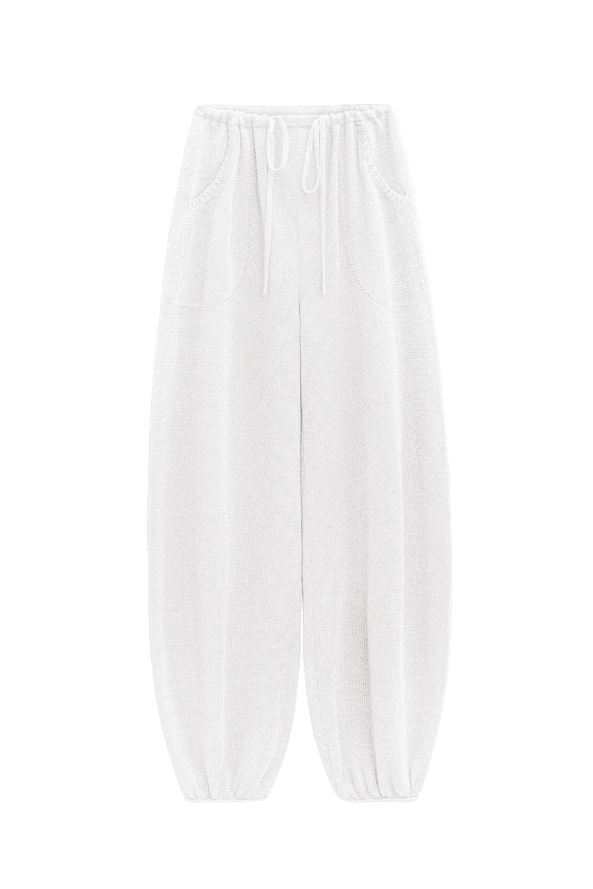 Брюки-алладины из 100% льна