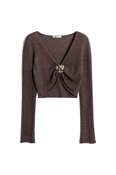 Топ изо льна с люрексом