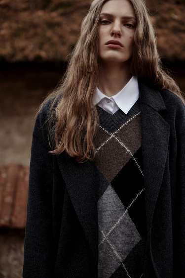 Джемпер из кашемира с узором аргайл